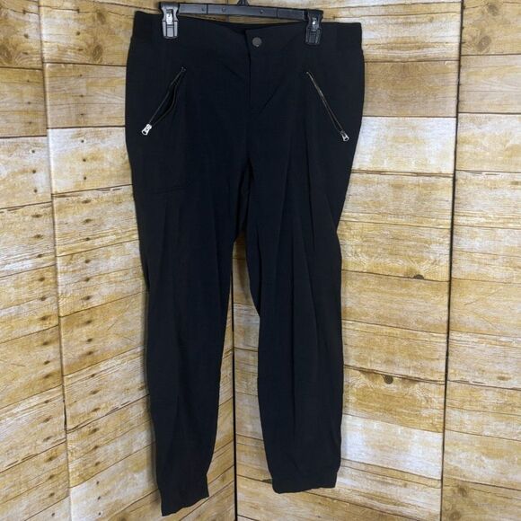 ATHLETA TREKKIE NYLON RIPSTOP CROPPED MID RISE HIKING JOGGER SIZE 12 - Picture 1 of 3